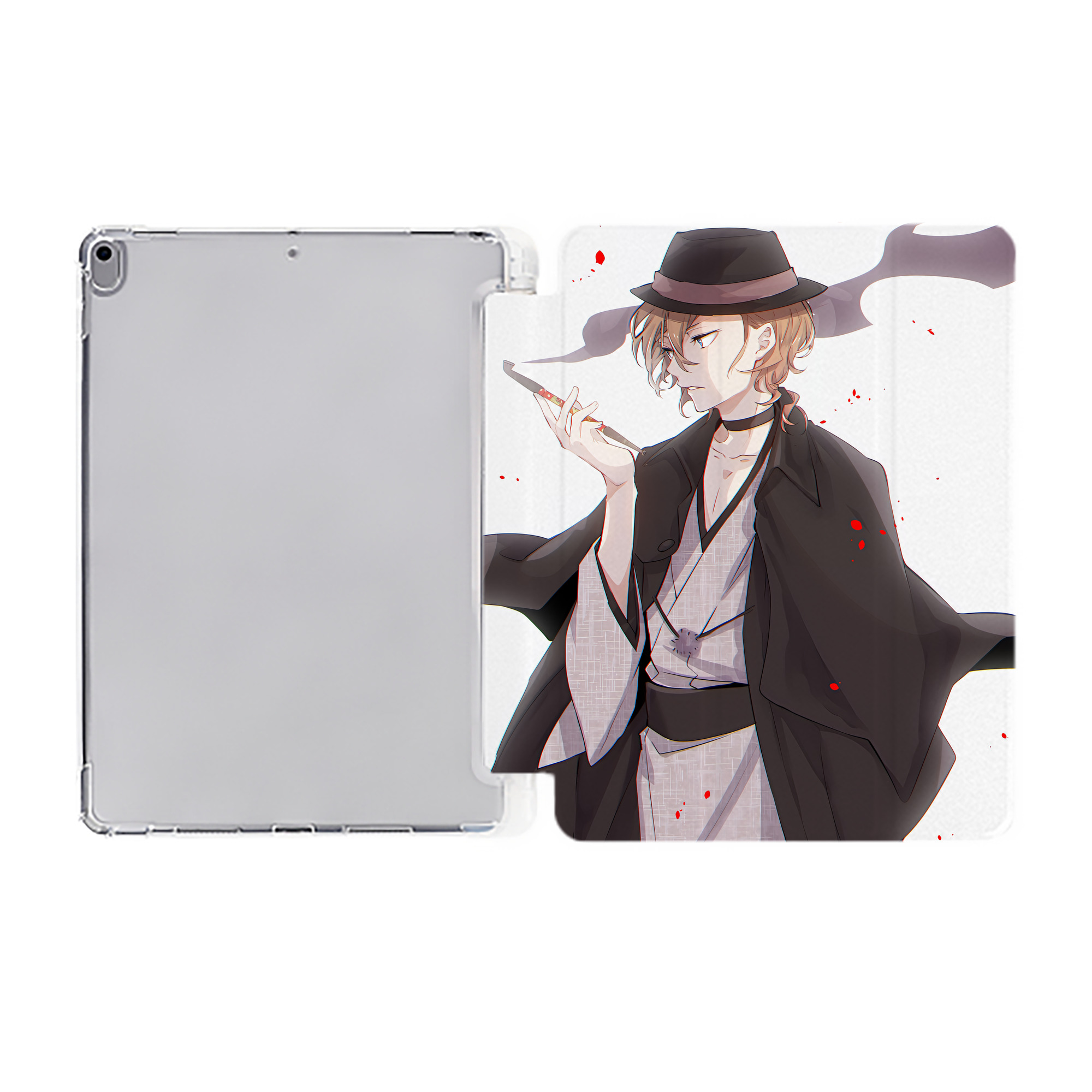 （画像用） 文豪ストレイドッグス Bungo Stray Dogs IPad ケース ペン収納付き 三つ折りスタンド PUレザー×シリコン 対応機種9.5/10.5/10.9インチ